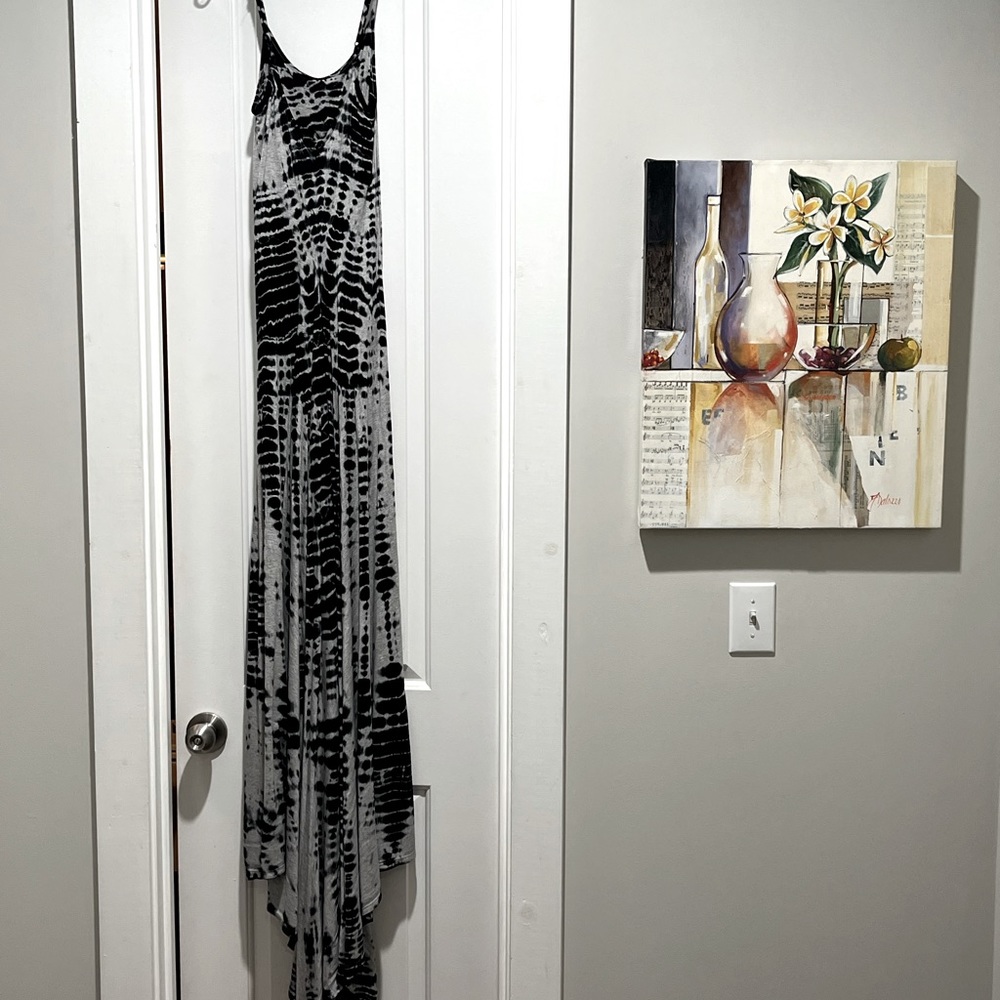 Tie dyed maxi jersey dress!